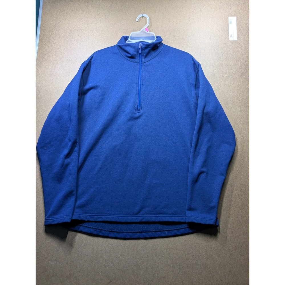 Obermeyer Polartec Quarter Zip Fleece Pullover Royal Blue Mens Large Ski Layer